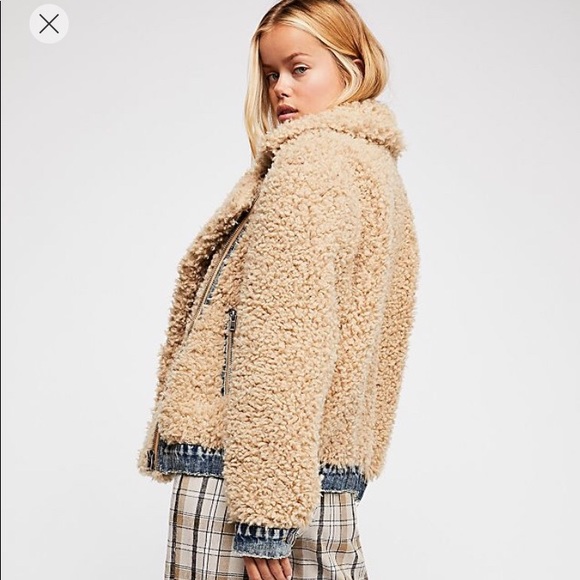Free People Teddy Moto Jacket XS - Picture 2 of 3